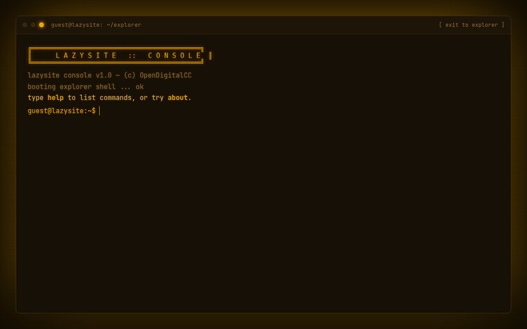 Console Amber preview