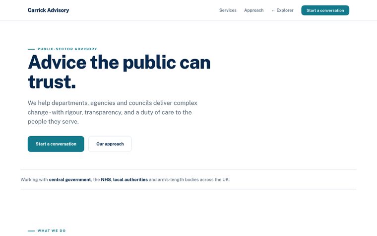 Public-sector advisory preview